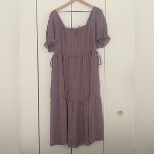 Tiered, purple, madewell dress size L
